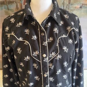 Rock & Roll Denim Western Snap Shirt – Women’s Medium